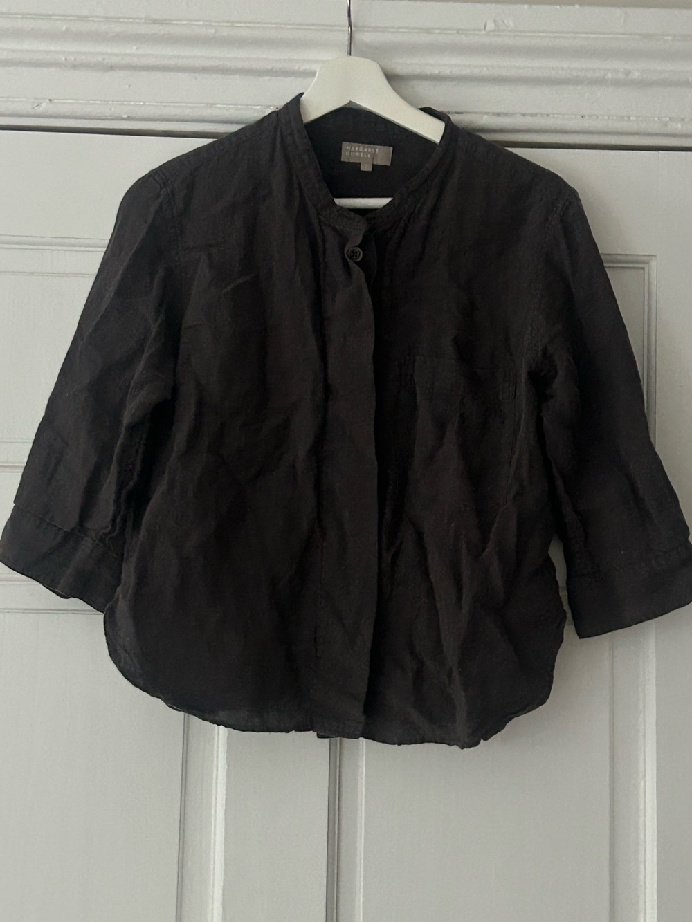 Dark grey Margaret Howell 3/4 length sleeve blouse